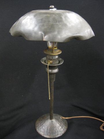Arts & Crafts Copper Lamp handhammered