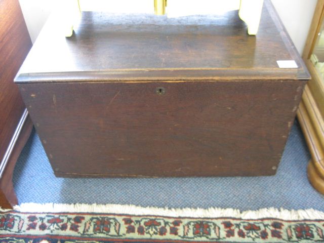 Antique Wooden Storage Box hinged top