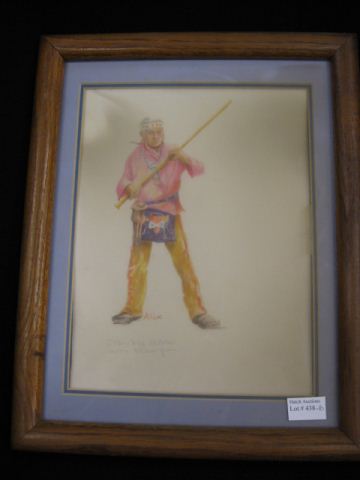 Indian Watercolor Cherokee Elder 14ae01