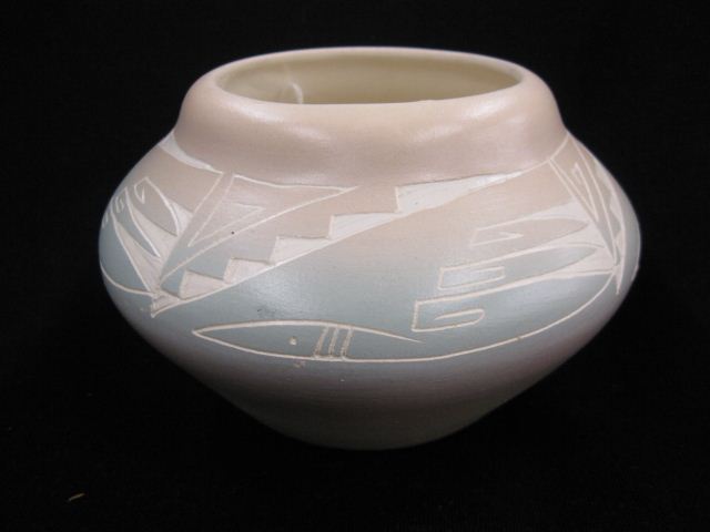 Indian Pottery Vase signed Marie 14ae09