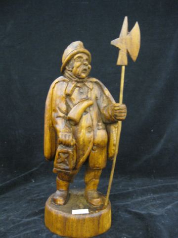 Carved Wooden Statue of a Night
