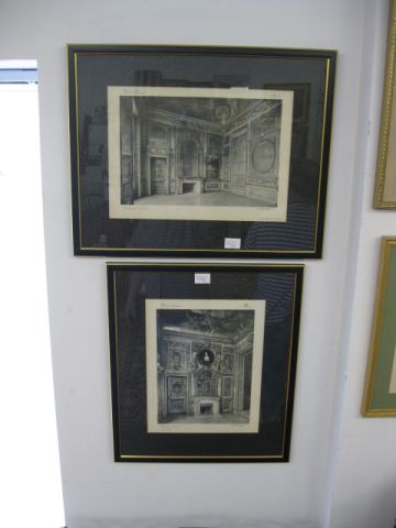 2 Lithographs of Interior of Hotel 14ae39