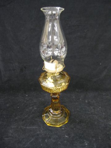 Amber Glass Oil Lamp column decor clear