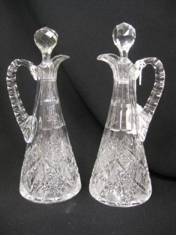 Pair of Brilliant Period Cut Glass