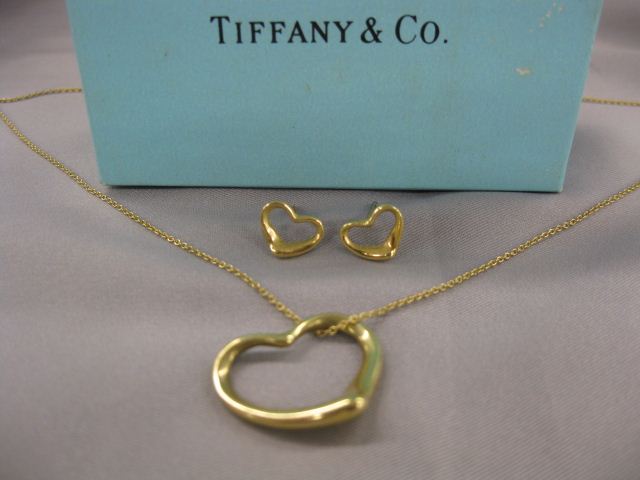 Tiffany 18k Gold Necklace Earrings 14ae55