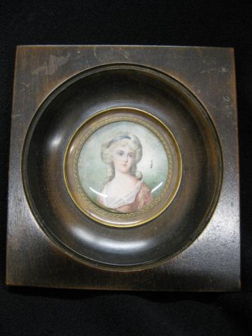 Miniature Portrait on Ivory of a Young