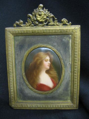 Miniature Painting on Porcelain of Young