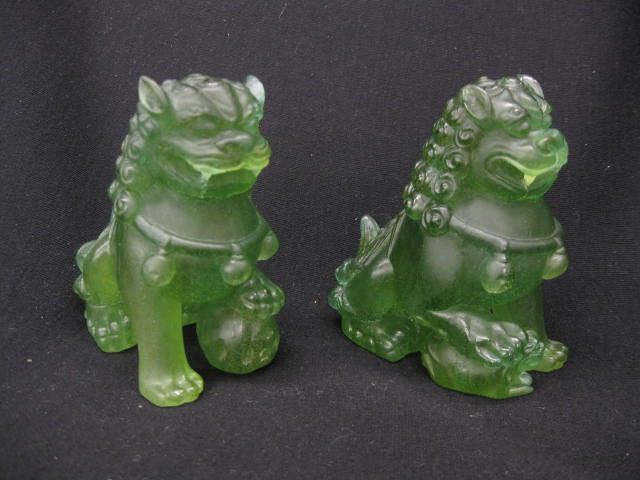 Pair of Daum Art Glass Figurines