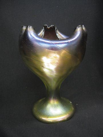 Bohemian Art glass Vase floraform