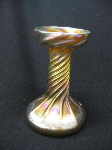 Tiffany Favrile Art Glass Candlestick 14ae9e