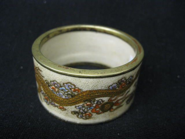 Japanese Satsuma Pottery Napkin Ring