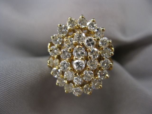 Diamond Ring cluster of 30 round 14aed6