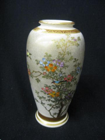 Japanese Satsuma Pottery Vase handpainted 14aece