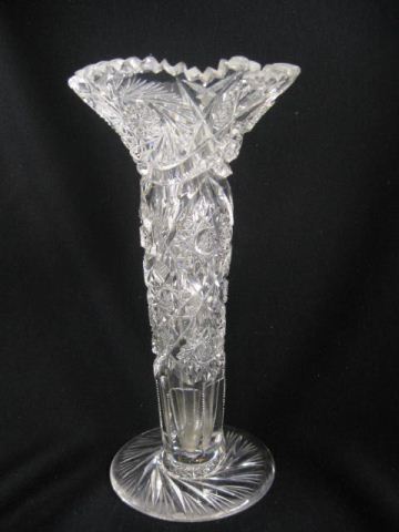 Brilliant Period Cut Glass Trumpet 14aee0