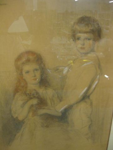 W.H. Hyde Drawing Children & Puppy well