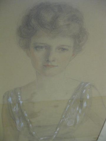 W.H. Hyde Drawing Lady Signed& dated