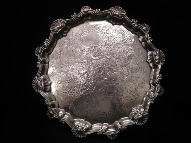 18th Century English Sterling Salver 14af09