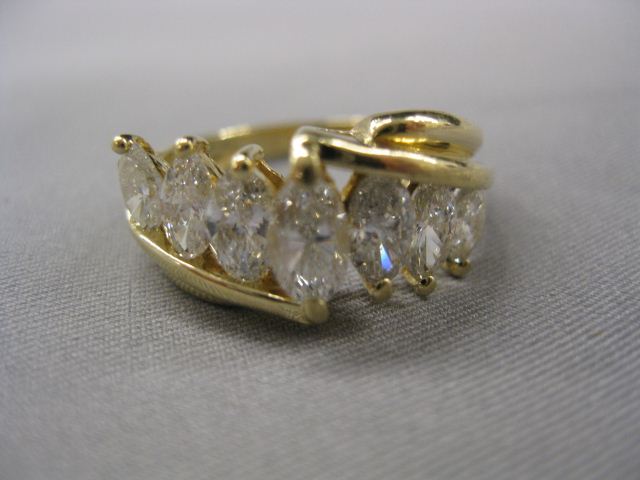 Diamond Ring 7 marquise diamonds