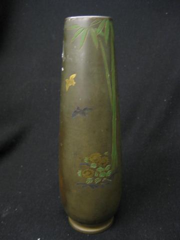 Japanese Mixed Metal Vase gold