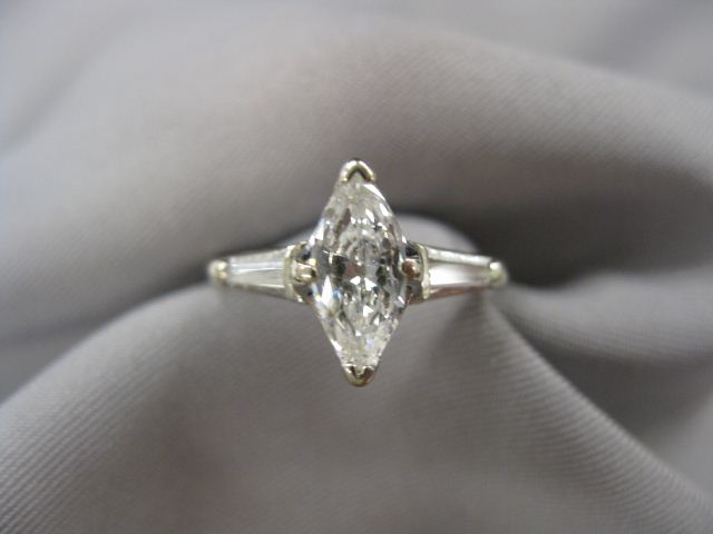 Diamond Solitaire Ring 54 marquis 14af45