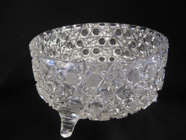 Brilliant Period Cut Glass Footed