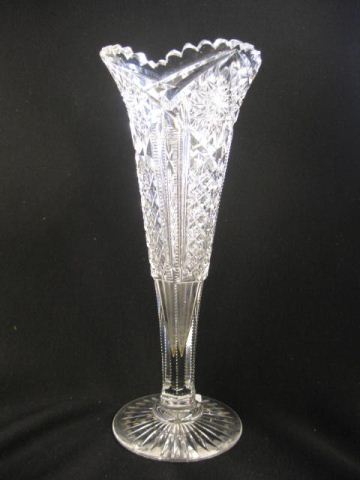 Brilliant Period Cut Glass Trumpet