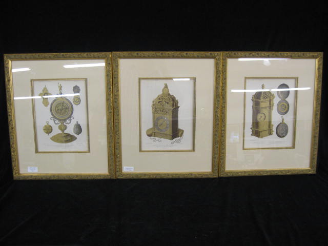 3 French Horological Engravings various