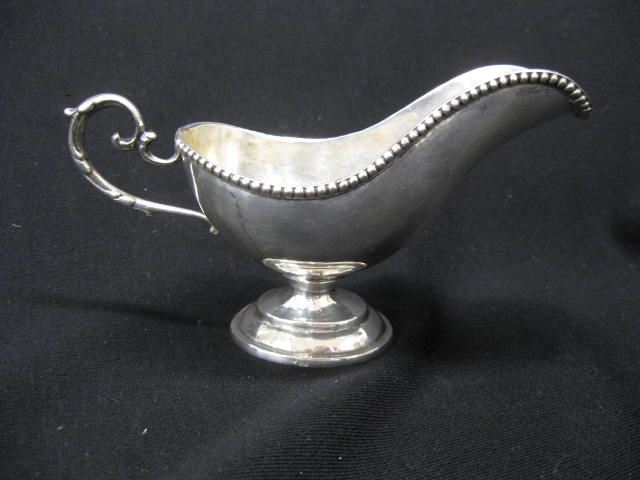 European Silver Sauce Boat pedestal 14af94