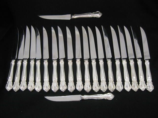 21 Sterling Silver Steak Knives