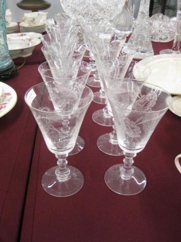 Set of 12 Fostoria Crystal Goblets
