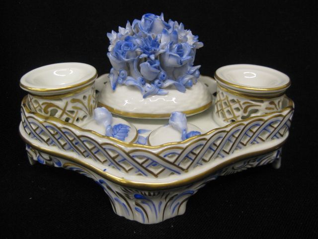 Herend Porcelain Inkstand fancy