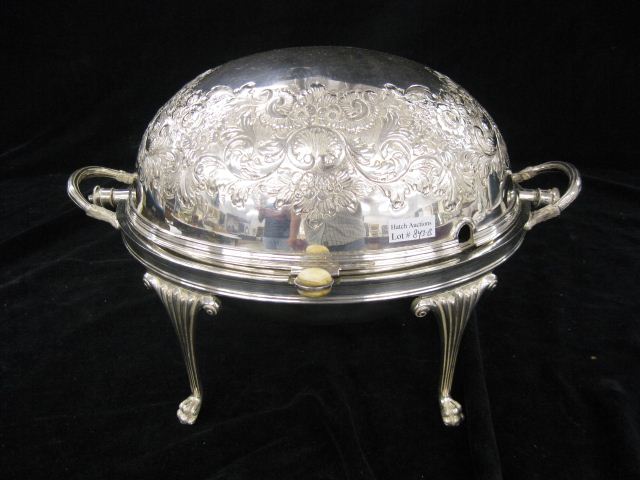 English Silverplate Warming Dome 14aff6