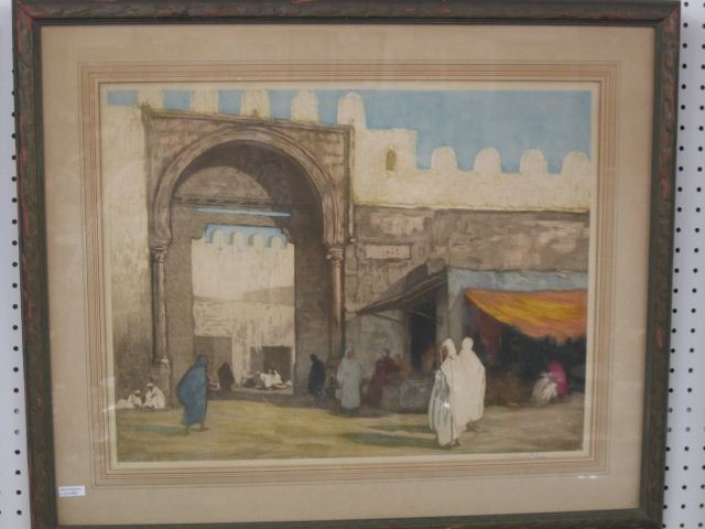 Etching Middle Eastern Marketplace  14b03f