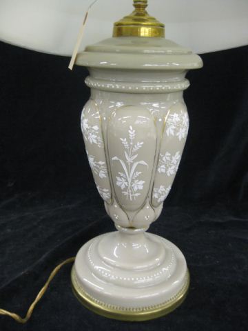 Art Glass Table Lamp white enamel 14b038