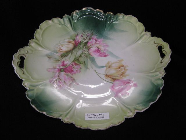 R.S. Prussia Porcelain Cake Plate floral