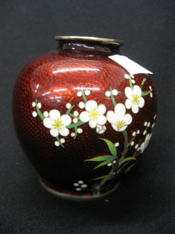 Japanese Sato Cloisonne Vase floral