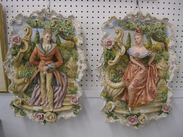 Pair of Italian Figural Pottery