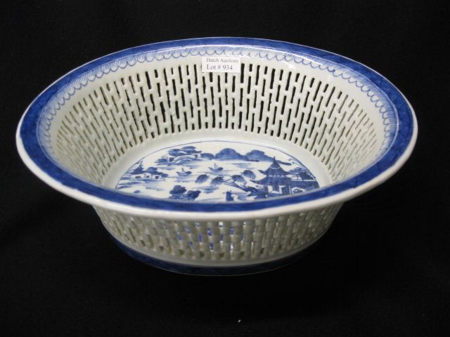 Chinese Canton Porcelain Basket 14b06b
