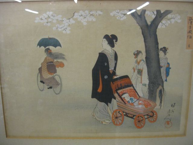 Japanese Woodblock Print family 14b078