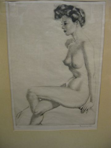 Morris Harvey Hobbs Etching ''Becky''