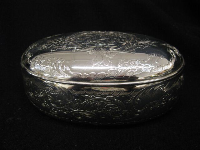 Gorham Sterling Silver Jewelry Box oval