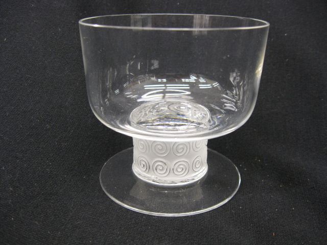 R Lalique Crystal Compote frosted 14b0b4