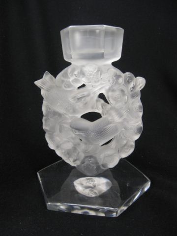 Lalique Crystal Candlestick frosted 14b0b1