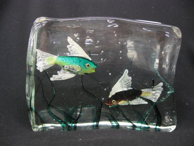 Italian Art Glass Sculpture of Fish