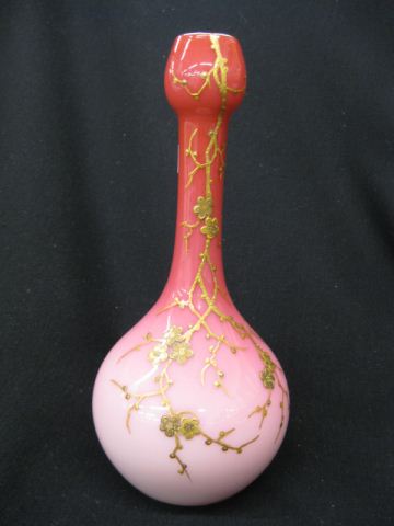 Victorian Art Glass Vase cranberry