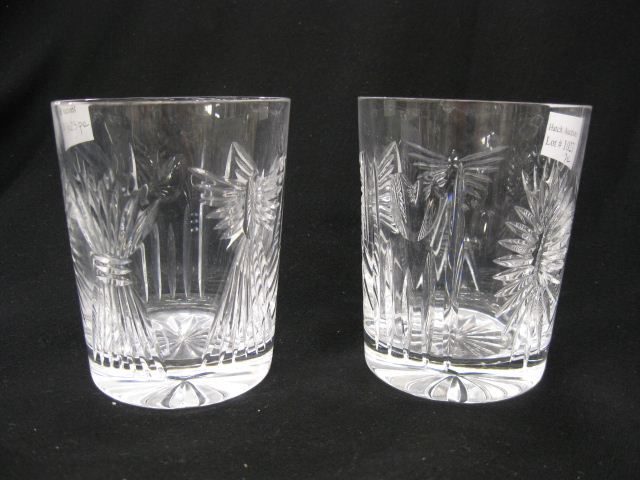 Pair of Waterford Cut Crystal Double