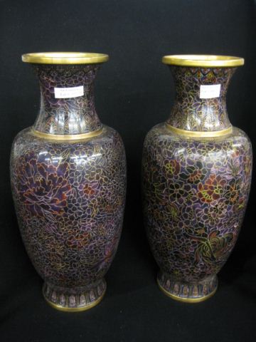 Pair of Chinese Cloisonne Vases 14b106