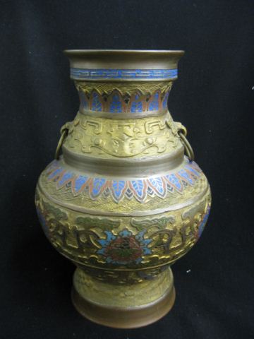 Japanese Champleve Bronze Vase 14b107