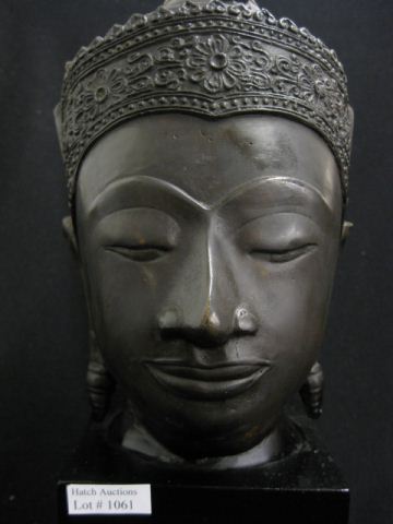 Oriental Bronze Bust of a goddess 14b10a