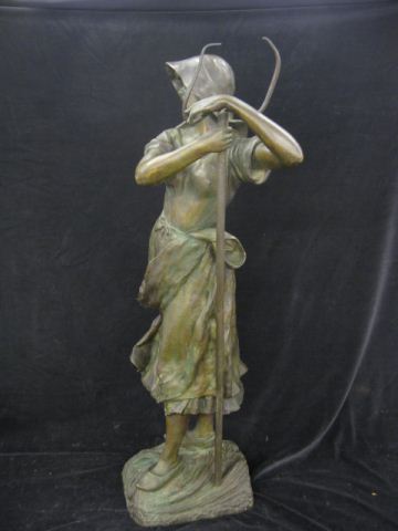 Bronze of a Dutch Peasant Girl 14b135
